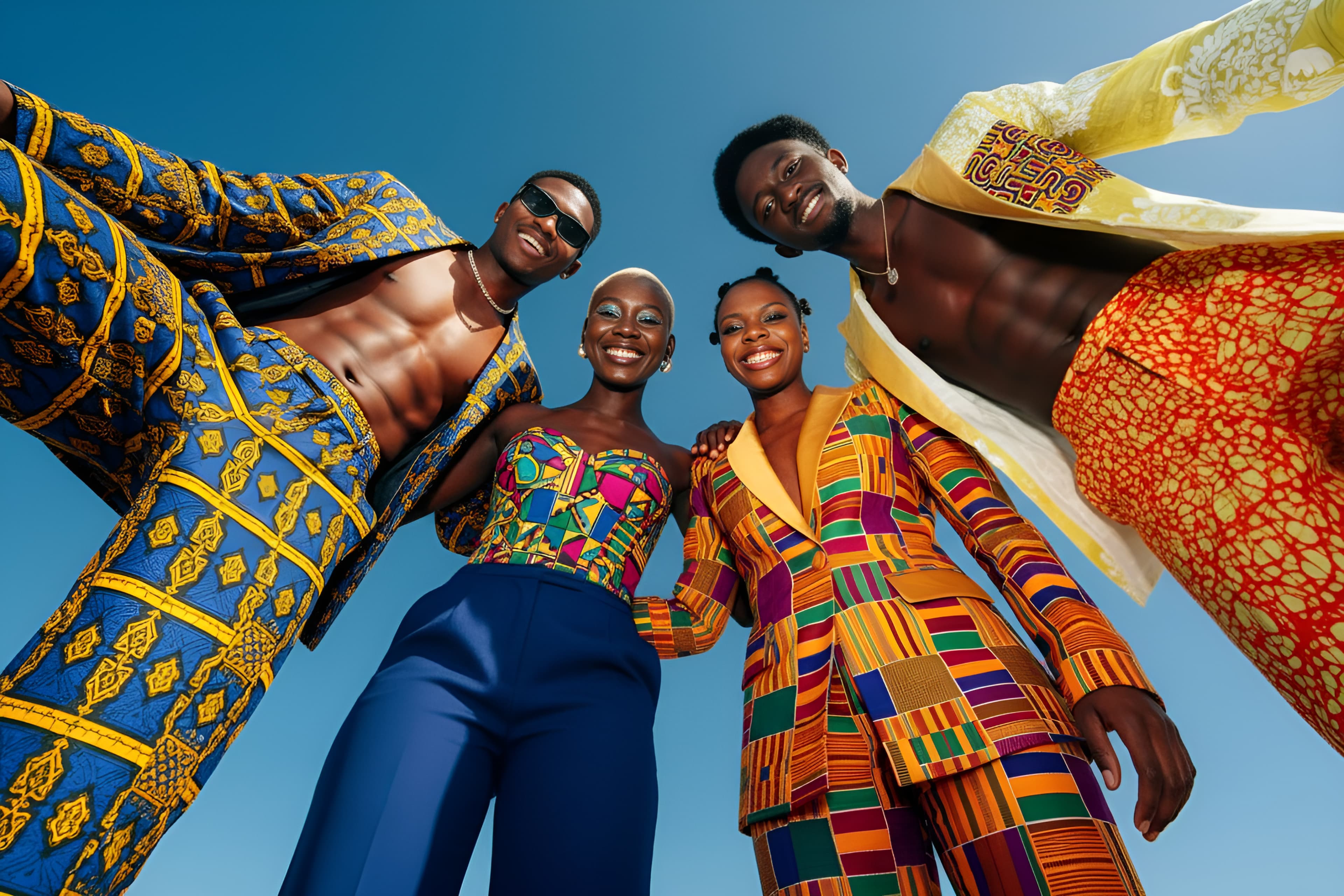 friends in African patterns